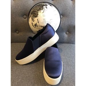 Vince Warren Blue Satin Platform